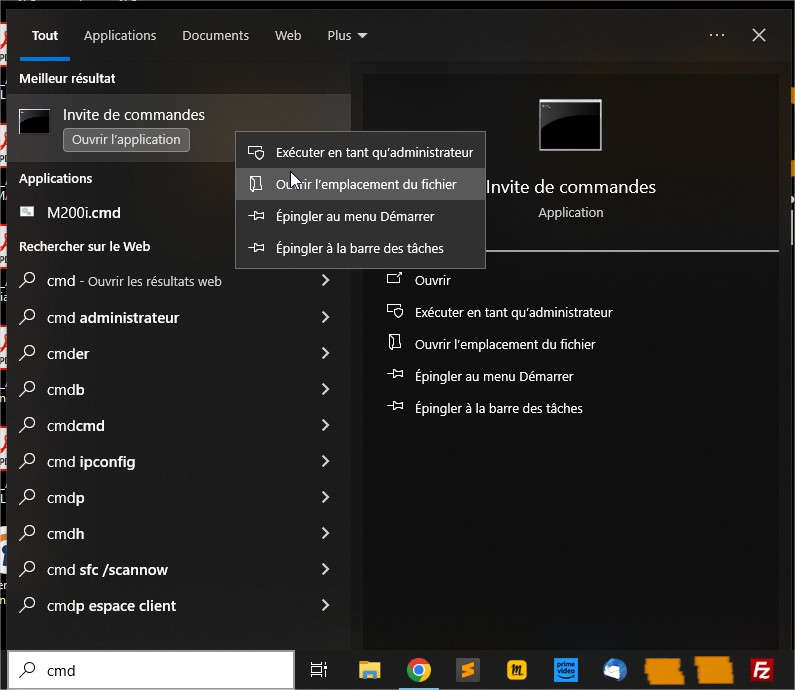 Champ de recherche Windows 10