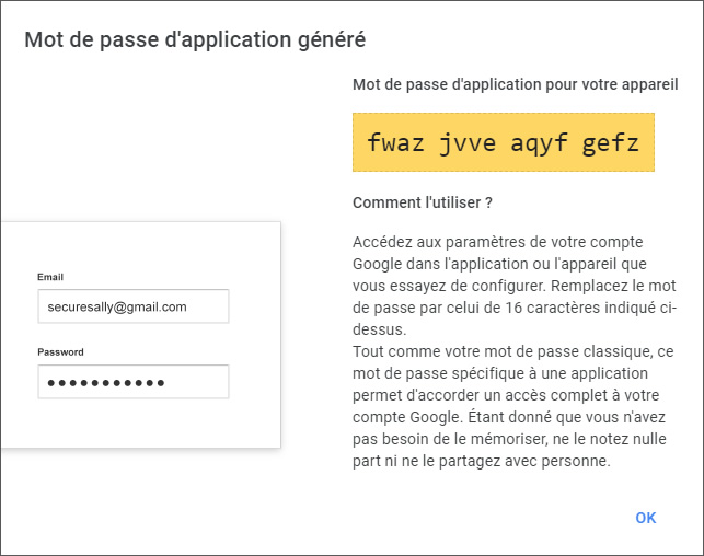 C’est quoi les mots de passe d’application Google
