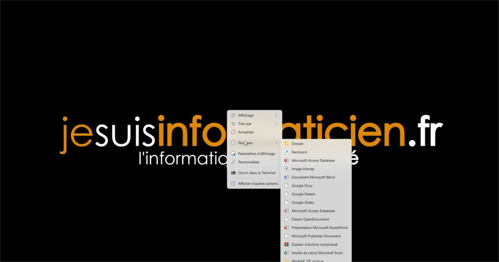 C'est quoi le menu contextuel dans Windows ?